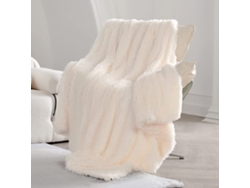 Manta Kofihety de Peluche Suave Color Crema Blanco (25x15x5cm)
