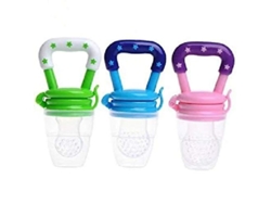 Ventilador De Frutas Para Bebés, Paquete De 3 - Succión De Alimentos Frescos - Chupete De Silicona Para La Dentición - Juguete Para La Dentición De Bebés Y Niños