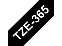 Cinta laminada Compatible Brother Tze365 Texto Blanco / Fondo Negro 36Mm X 8M