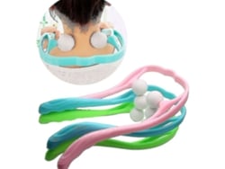 Herramienta De Masaje Dual Cuello Y Hombros Para Aliviar Tensión Manos Y Fatiga Con Control Manual Azul