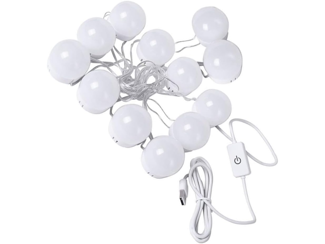 Kit De Iluminación Para Espejo De Maquillaje – Iluminación Led Para Tocador – Bombillas Led Alimentadas Por Usb – Luz Blanca Fría