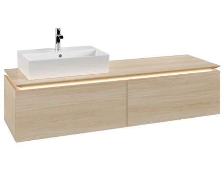 Villeroy &amp Boch Legato Vanity unit B672 1600x380x500mm lavabo a la izquierda iluminación LED