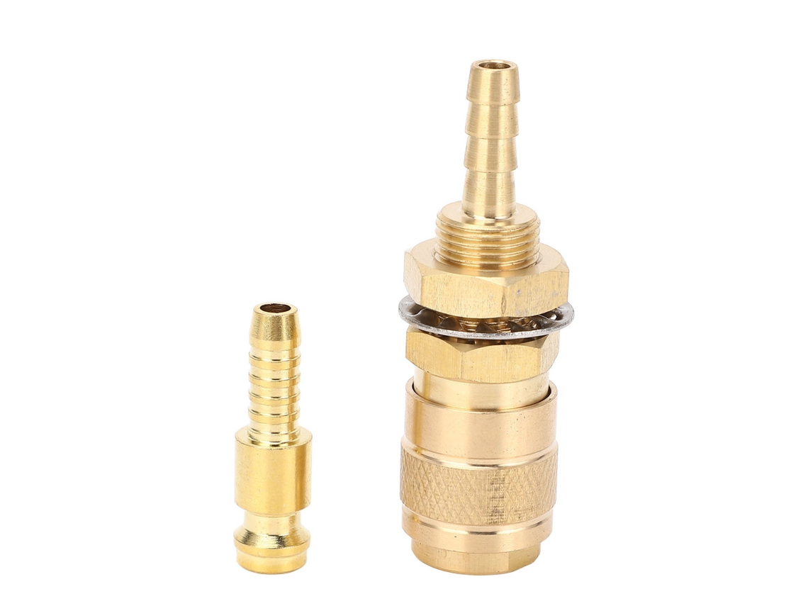 Adaptador De Gas Refrigerado Por Agua Con Conector Rápido De Latón Para Soplete De Soldadura Pta Db Mig Tig 6mm/0.24in