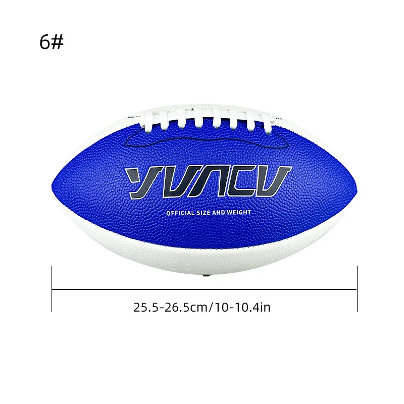 (Rojo, Azul, Blanco 6) Un balón de fútbol americano estándar, adecuado para entrenamiento al aire libre y juegos recreativos.