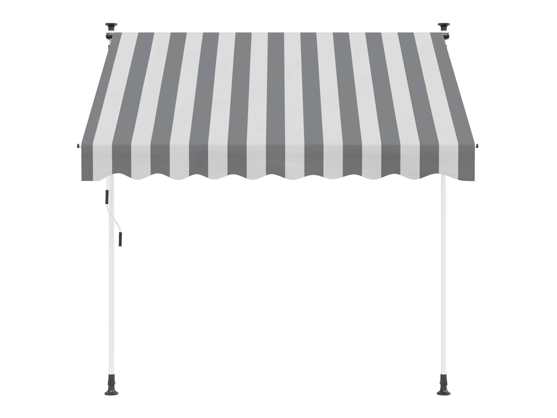 Maison Exclusive - Toldo Retrátil Manual Antracite E Branco 300 Cm