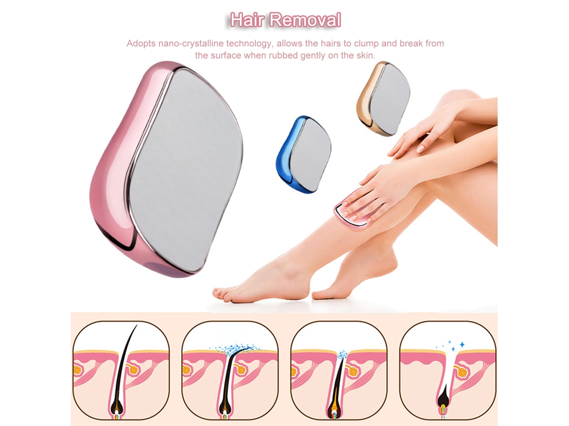 Herramienta Portátil De Eliminación De Vello Crystal Painless Para Exfoliación De La Piel En Cualquier Parte Del Cuerpo