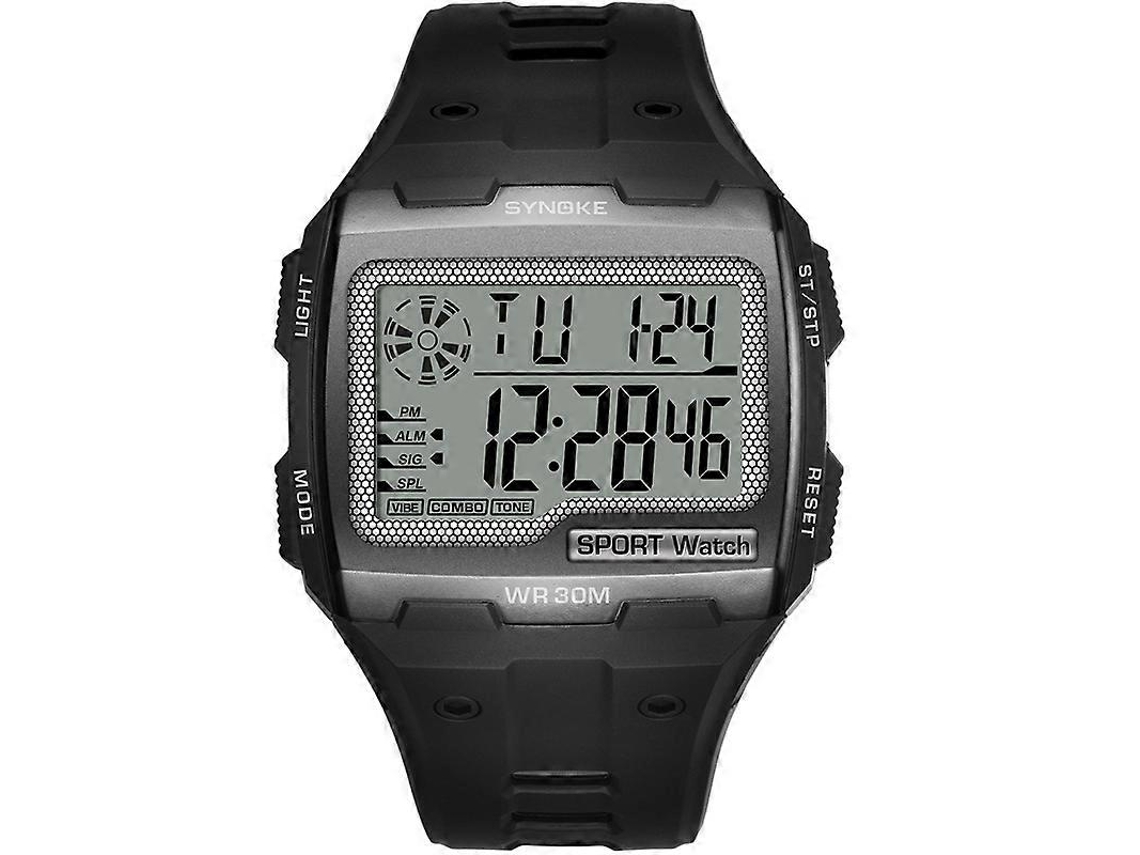 Reloj deportivo Synoke Square Sarge para hombre con pantalla luminosa y multifunción para actividades al aire libre Hengrongshen