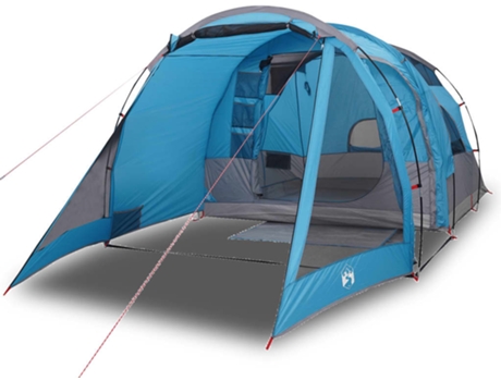 vidaXL Tienda de campaña túnel para 4 personas impermeable azul
