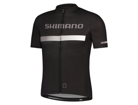 Camiseta de Hombre SHIMANO Maillot Corta Logotipo Negro (M)