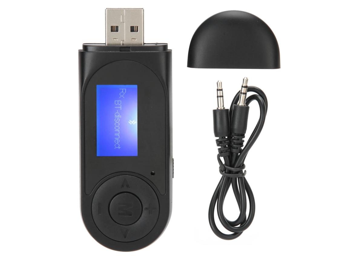 Adaptador transmisor de audio Bluetooth 2 en 1 con pantalla