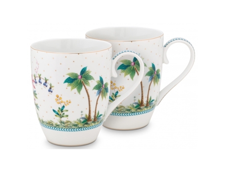 Conjunto de 2 Tazas Jolie PIP STUDIO Dots Oro 350 ml