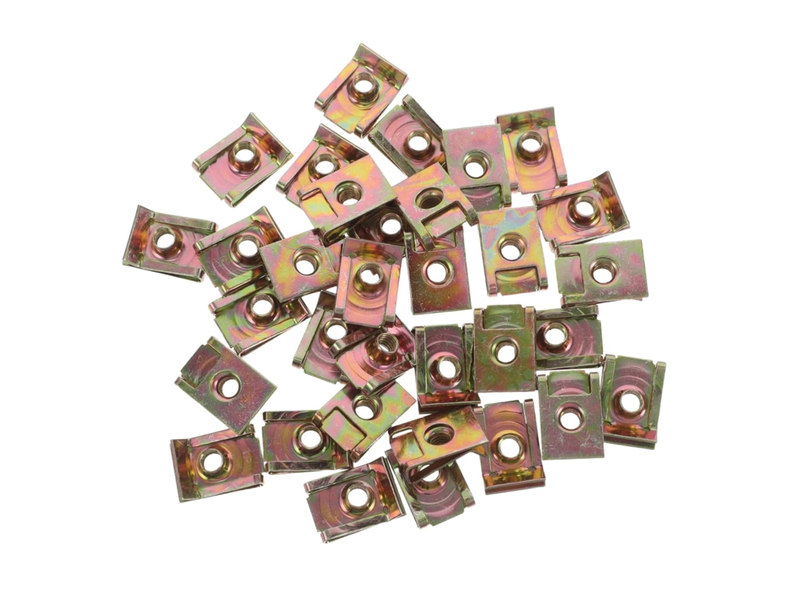 Juego De 100 Clips Metálicos Para Soportes De Matrículas De Coche, Con Tornillos Y Tuercas...