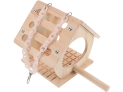 Nido Colgante De Madera Para Cacatúas Y Loros Con Percha.