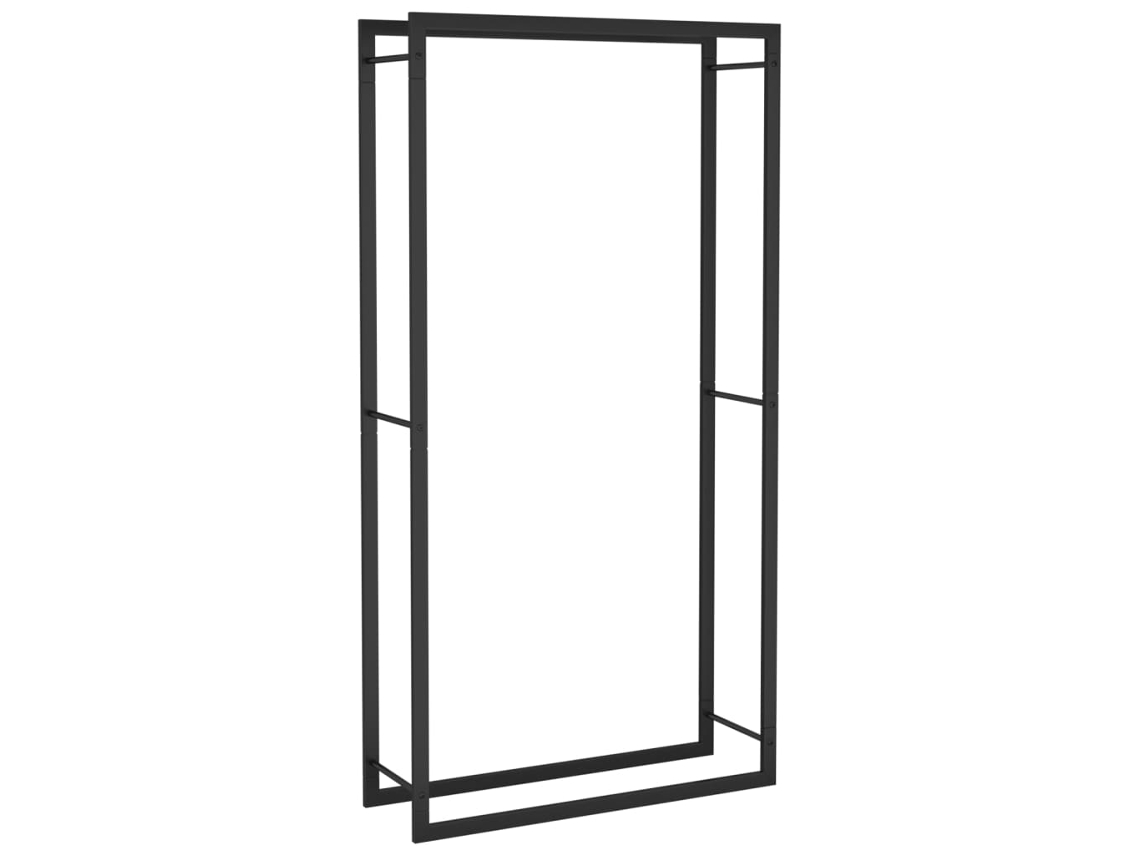 Estante Para Leña VIDAXL Negro (80x28x154 cm)