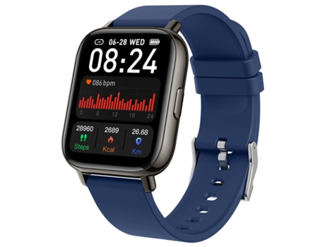 Smartwatch WEB2O 1.69 Touch Fitness Watch 24 Modos IP68 Rastreadores de actividad Impermeable para Android y iOS Azul