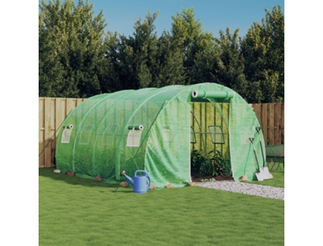 Invernadero VIDAXL con Estructura de Acero Verde 12 m² 4x3x2 m