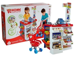 Mercado de juguetes con carrito de compras y escáner de caja registradora B.active