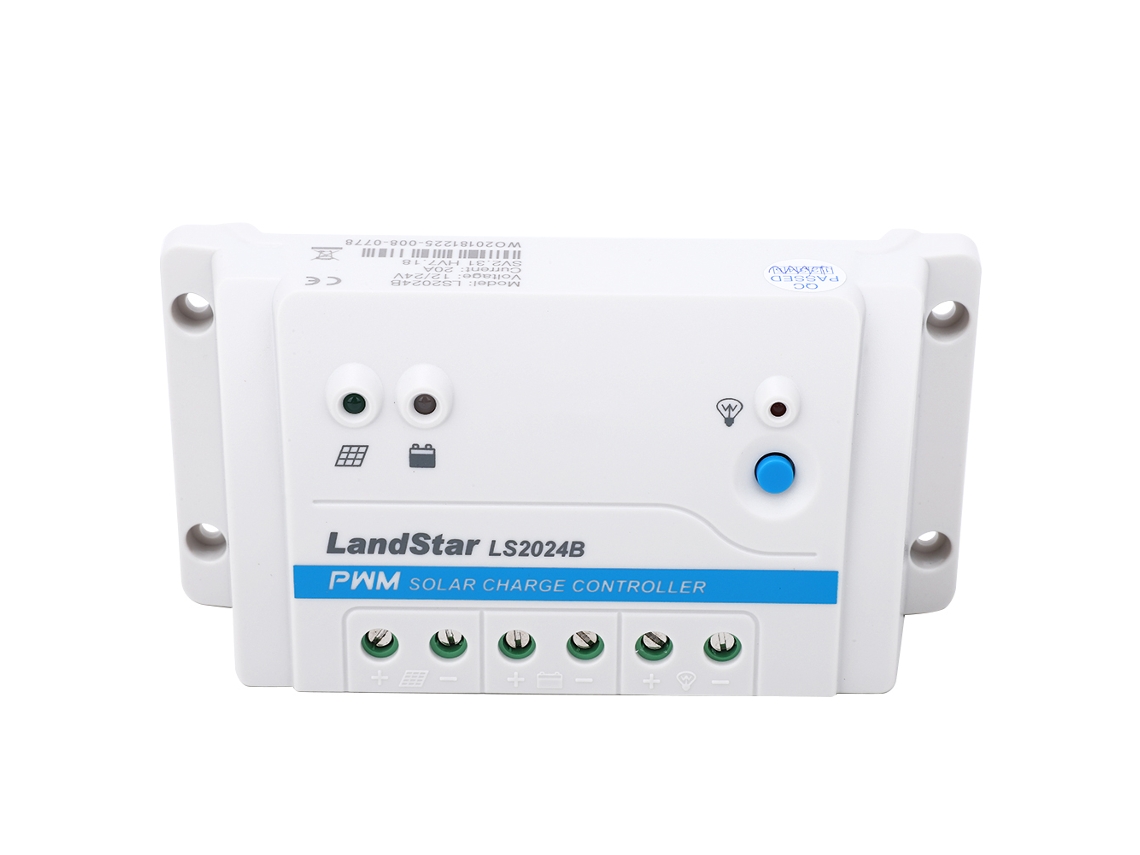 Controlador De Carga Solar Ls2024b 20a 12v24v Pwm Para Baterías Regulador De Carga Solar