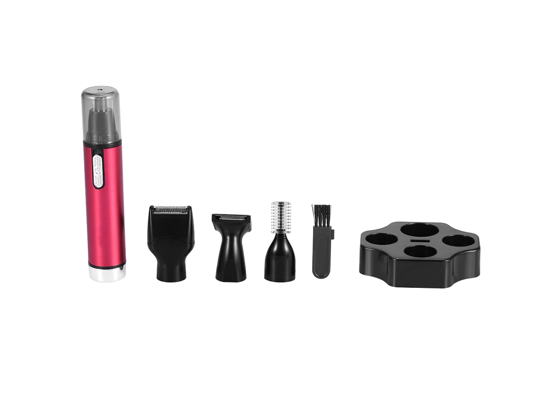 Kit De Tosa Elétrica 4 Em 1 Para Homem: Cortador De Cabelo Nasal, Barba E Sobrancelhas Com Aparador Facial