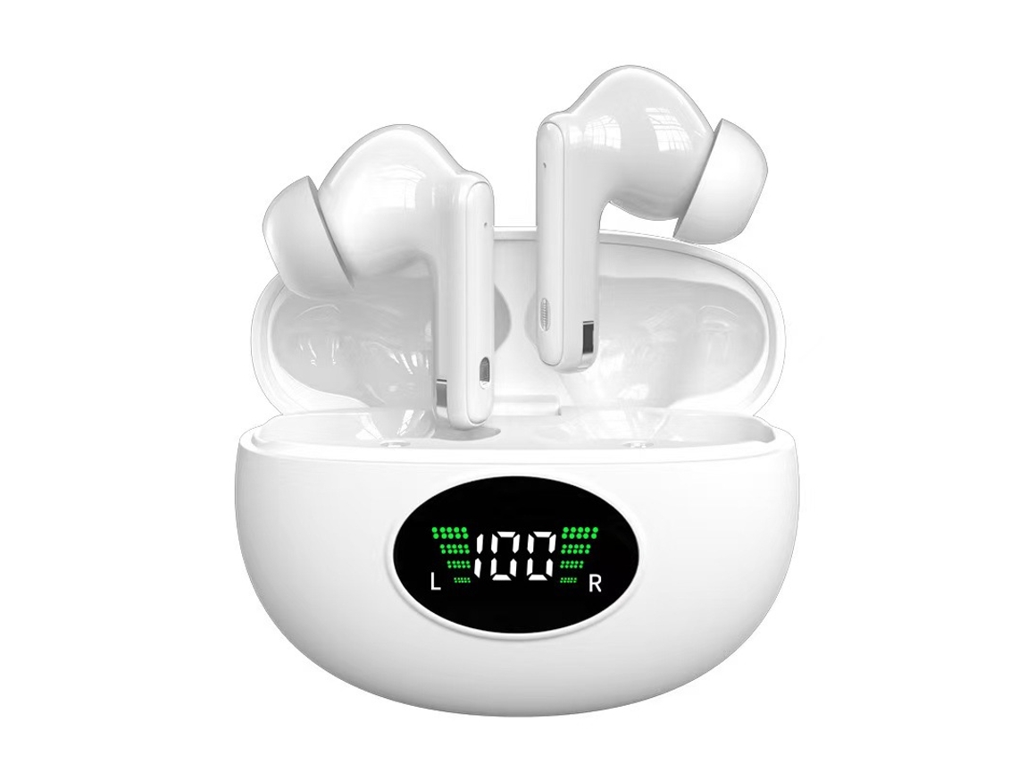 Auriculares inalámbricos Bluetooth A90pro con reducción de ruido inteligente y micrófono integrado, color blanco