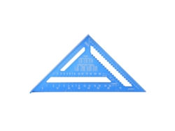 Regla triangular de aleación de aluminio, sistema métrico e imperial, escala clara, alta precisión, fácil de leer para ingenieros y carpinteros, color azul.