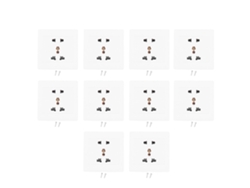 10 Juegos De Enchufes De Pared De 5 Orificios Para Instalación Oculta, Abs, 10a, 250v Para Uso Residencial.