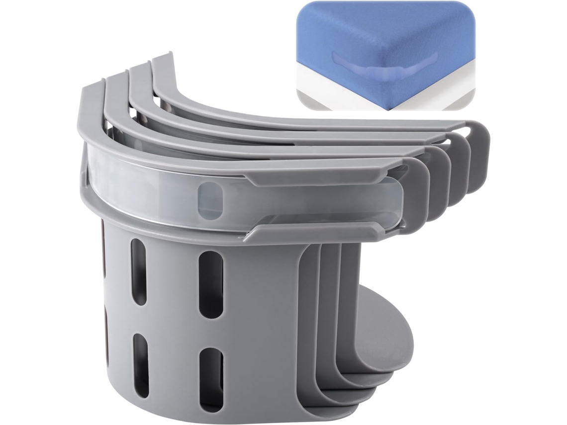 Los soportes para sábanas Digitallab sujetan las sábanas firmemente en su lugar, se adaptan a todos los colchones, paquete de 4 (gris)