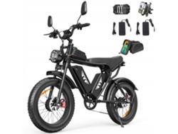 Bicicleta eléctrica todoterreno YVY C20max, 1000 W x 2, 52 V 20 Ah x 2, 55 km/h, autonomía de 180 km, frenos de disco hidráulicos, neumáticos de 20'' x 4.0''.