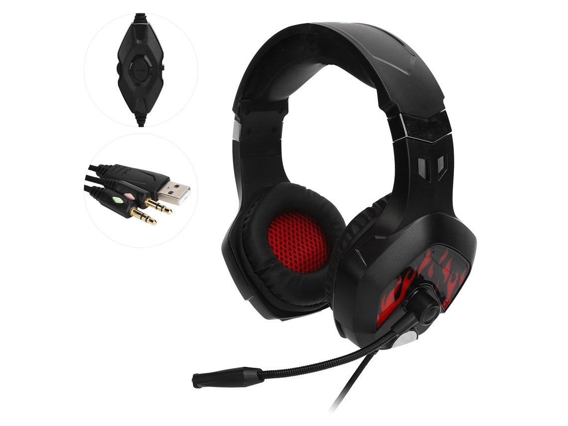 Fone De Ouvido Com Fio G316 Headset Gaming Led Luminoso Com Microfone Estéreo 50mm Para Computador Casa