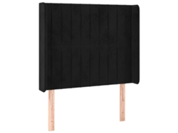 Cabecero VIDAXL Negro Terciopelo (83 x 16 x 118/128 cm)