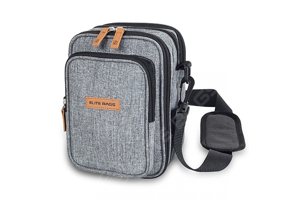 Bandolera Isotérmica ELITE BAGS Fit'S Evo Para Personas Con Diabetes Gris Jaspeado ELITE BAGS