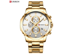 Reloj De Pulsera Moderno Para Hombre (dorado) Resistente Al Agua Con Seis Manecillas, Correa Multifuncional De Acero Inoxidable.