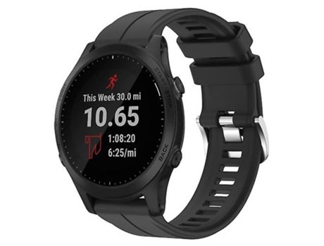 Correa De Reloj Inteligente Para Garmin Forerunner 945, Banda De Reloj De Silicona De Color Sólido Negro De 22Mm VENISYMLIS
