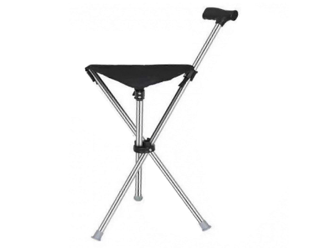 Bastón con asiento para personas mayores, bastón plegable con silla.