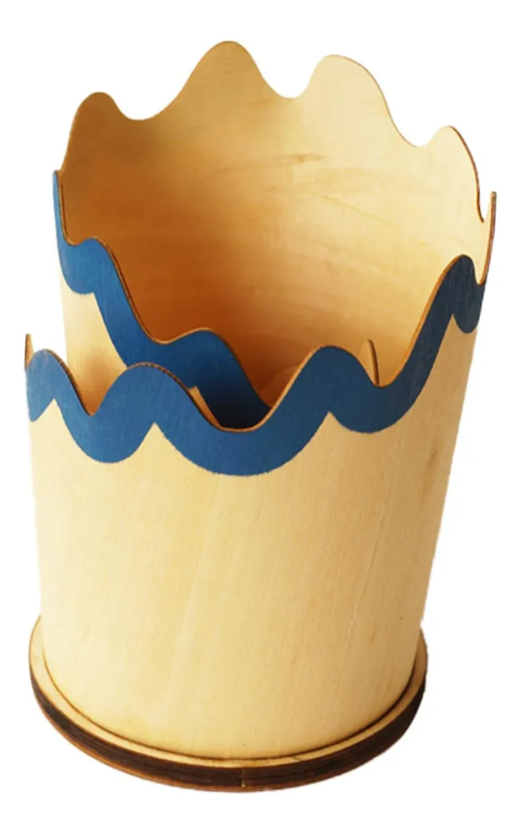 Portalápices de madera, caja de almacenamiento, adorno Bluevayotoy