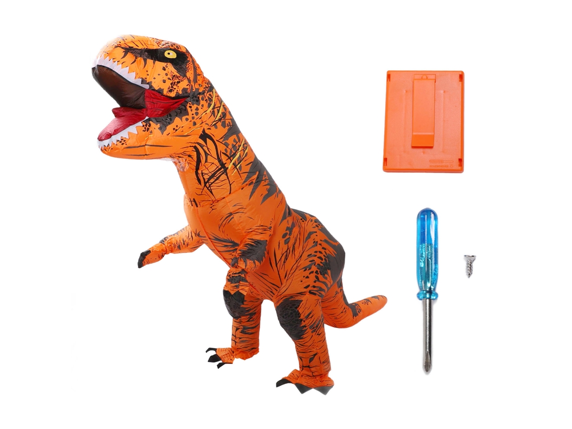 Disfraz Inflable De Dinosaurio T-rex Para Fiestas, Cosplay, Bodas, Pascua, Navidad, Adulto, Naranja, 150-190 Cm