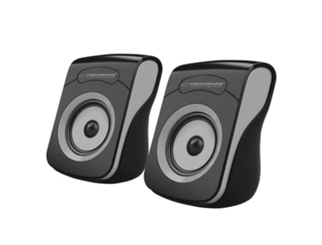 Juego De 2 Altavoces Pc 2.0 2X3W Usb Negro/Gris