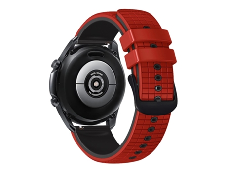 Correa de Silicona textura de cuadrículas 22mm dos colores liberación rápida para Huawei Watch Buds/GT3 SE/GT3 Pro - rojo/negro