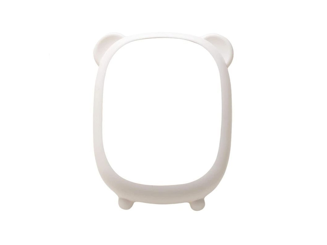 2026-espejo Decorativo Portátil Con Soporte Ajustable Colgante Cute Forma Animal Blanco