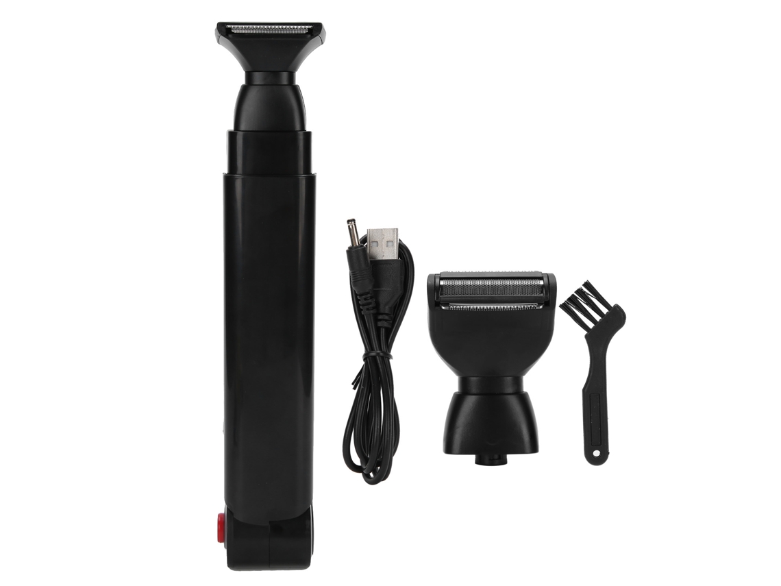 Afeitadora Eléctrica Para Pelo De Espalda Recogible Usb Depilador Corporal Doble Cara Trimmer
