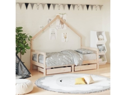 VIDAXL Estructura de cama infantil con cajones madera de pino 80x160cm