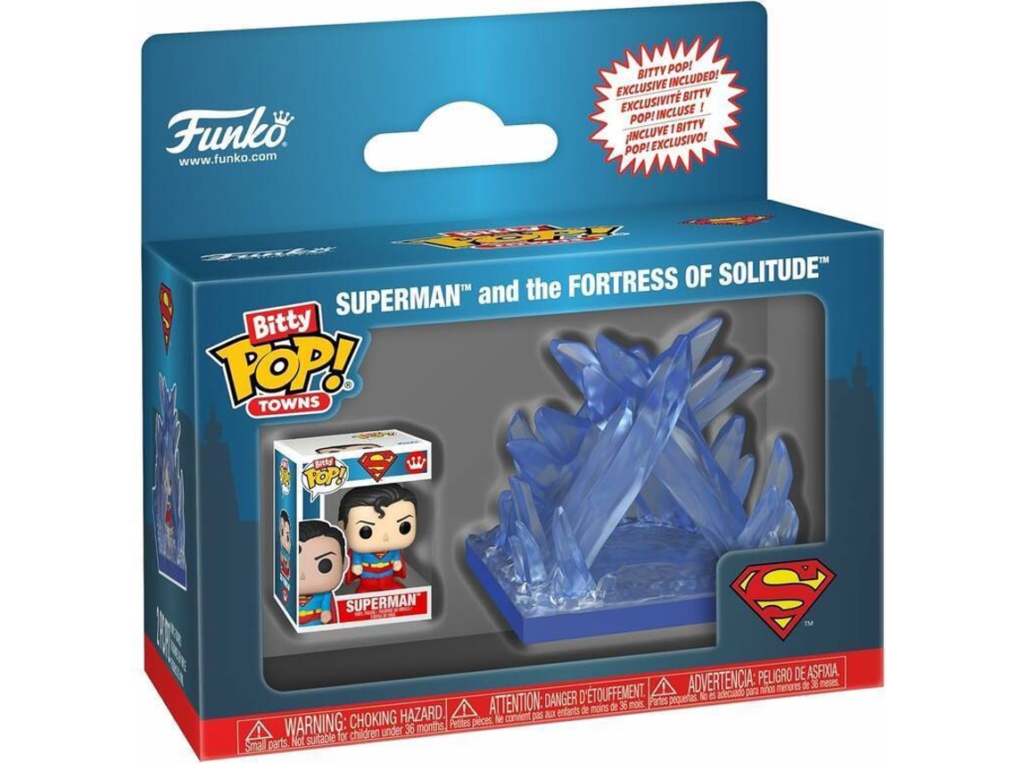 Figura FUNKO Bitty Pop! Town: Superman con Fortaleza da Solidão (Posible Chase)