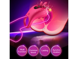Anillo Vibrador De Pene Con Licking Para Parejas Estimulador Clítoris Juguete Sexual Adulto