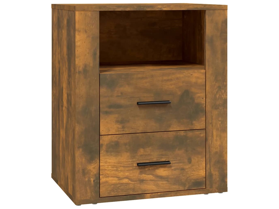 Mesita de noche 50x36x60 cm Derivados de madera de roble ahumado MAISON EXCLUSIVE