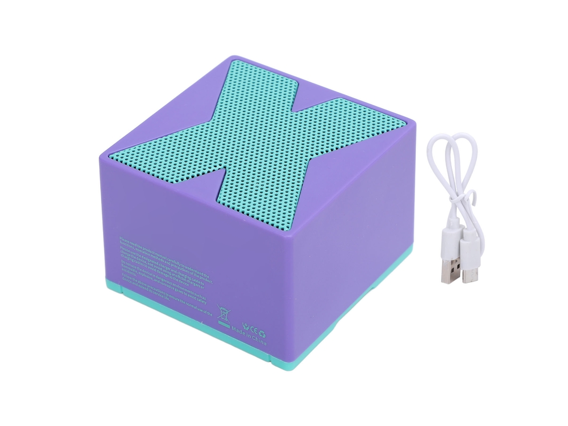 Alto-falante Bluetooth Mini Portátil Sem Fio Pequeno Desktop Hifi Estéreo Ip54 Resistente À Água Roxo