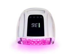 Lámpara de uñas LED UV recargable GOKOCO de 96 W, secador de uñas inalámbrico con base de acero inoxidable extraíble, secado profesional.