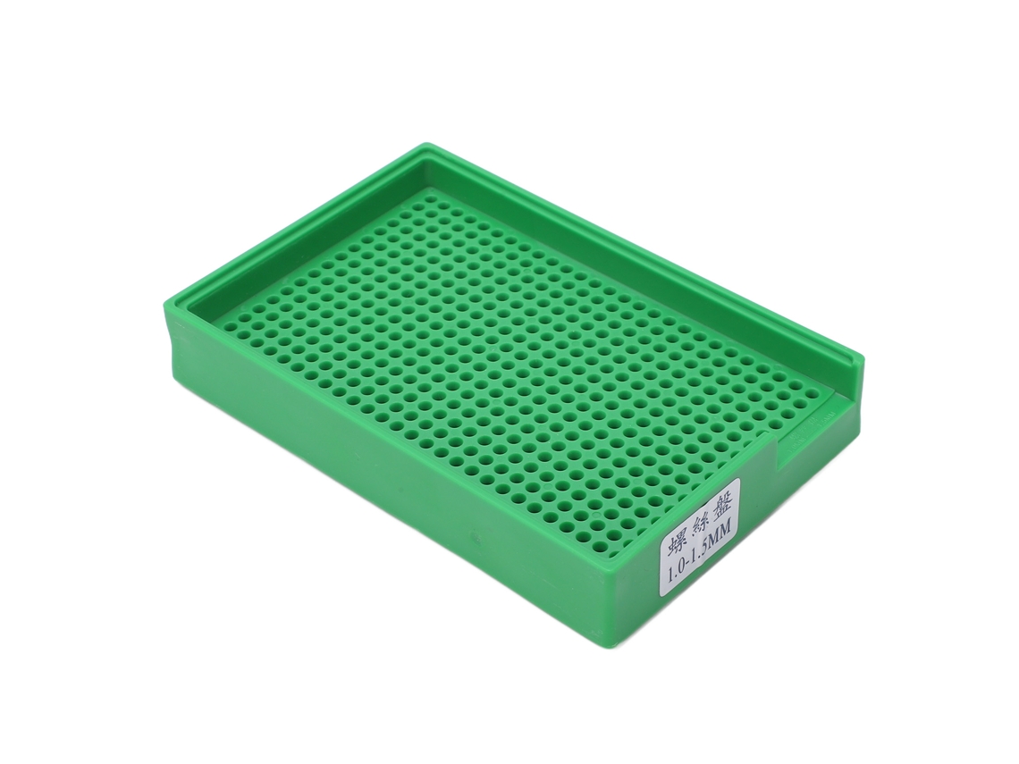 Bandeja Organizadora Para Tornillos Con Orificios En V Uniformes De 1-1,5 Mm (459 Orificios) Para Uso Industrial.
