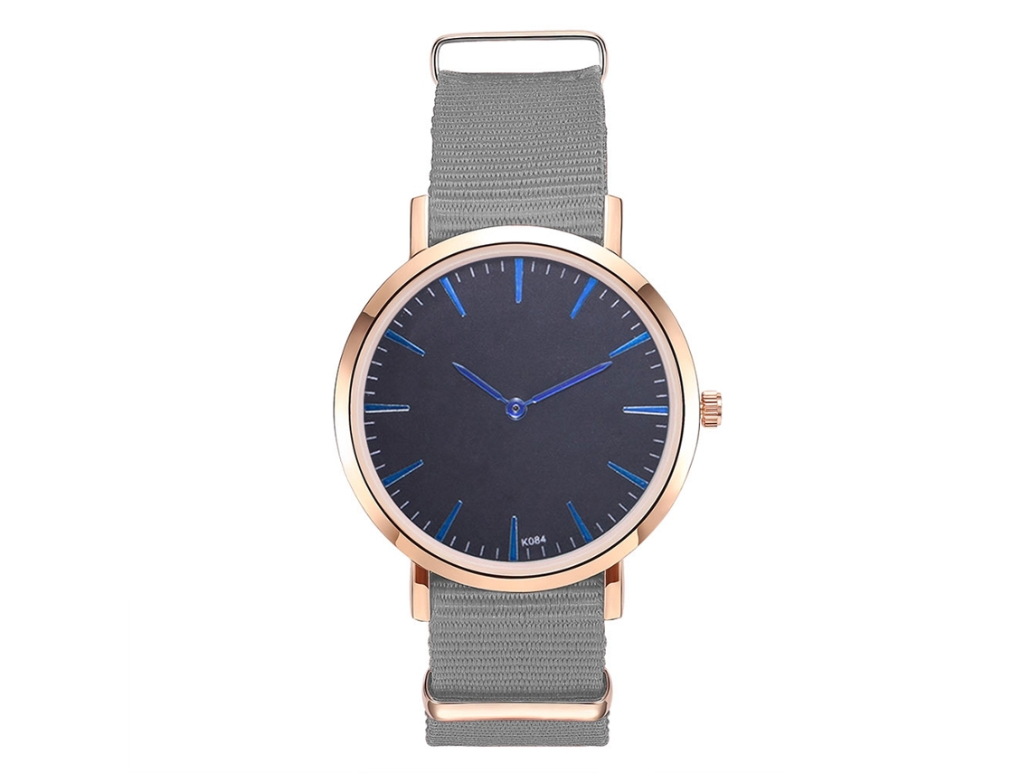 Reloj De Pulsera Zhoulianfa Para Hombre Con Correa De Nailon, Estilo Casual, Gris.