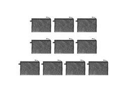 10 Bolsas De Malla Con Cremallera Transparentes De Nailon Tamaño A4 Para Archivos Documentos Y Papelería Escolar Negro