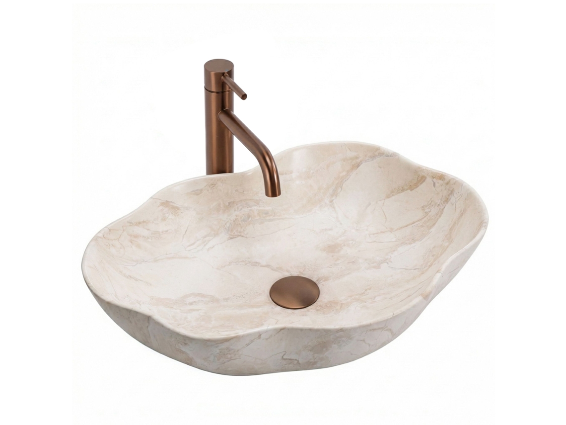 Lavabo sobre encimera Rea Pearl Kallisto Beige